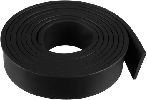 Vista 67 de uxcell Tira de sello de goma rectangular maciza, 0.197 in de ancho, 0.118 in de grosor, 3.3 ft de largo, color negro