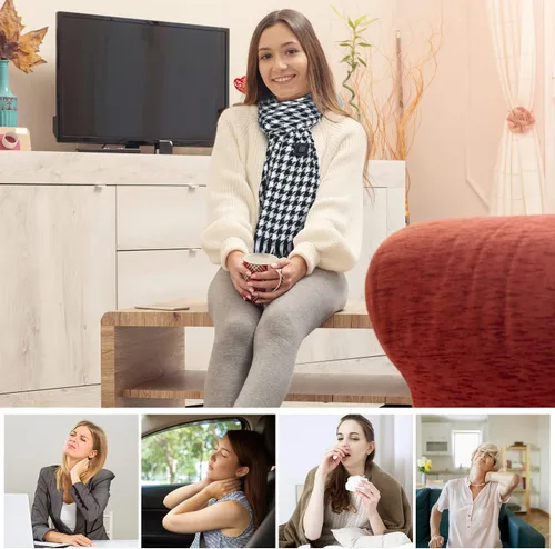 Vista 6 de EN'DA professional Heated Scarf Upgraded with Rechargeable Battery Electric Heated Neck Pad for Winter