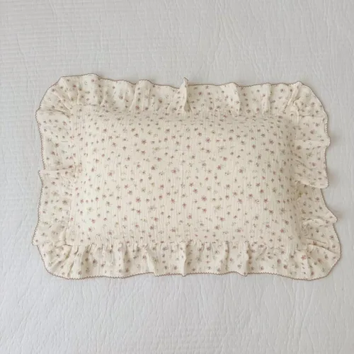 Vista 45 de BuLuTu Funda de almohada de muselina de algodón para niños pequeños con bonito patrón de flores de azalea, súper suave, funda de almohada para cuna