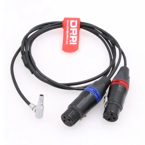 Vista 2 de Cable de audio XLR hembra de 3 pines a 5 pines macho de doble canal para Arri Alexa Mini Cámara Z-Cam