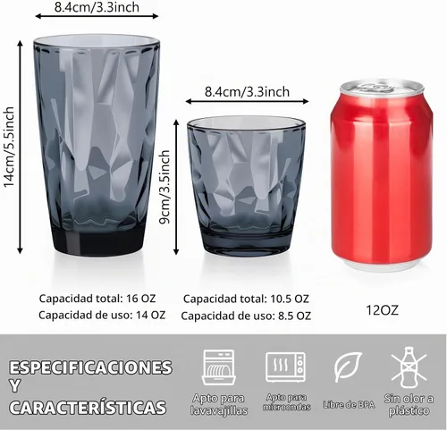 Vista 4 de Topsky Vasos de plástico reutilizables, a prueba de roturas, vasos de plástico irrompibles, vasos de vino acrílicos para bebidas en el hogar, picnic