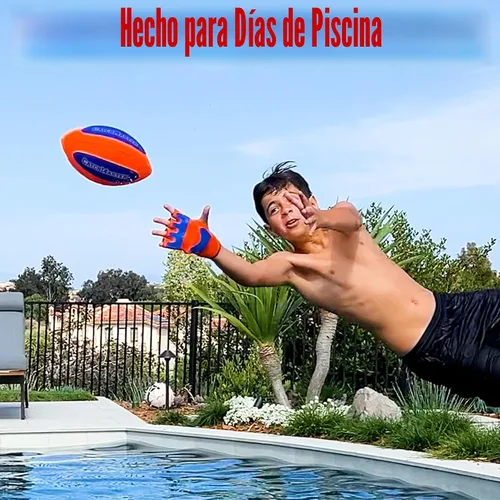 Vista 5 de Set de Fútbol Acuático CatchMaster – Pelota Ligera con Doble Cordón + 2 Guantes para Playa, Piscina o Patio – Diversión y Juego Activo para Niños