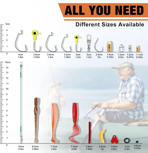 Vista 4 de TRUSCEND Complete Fishing Lures - Tackle Box with Tackle Included - Crankbaits, Minnows, Frogs, Vibes, Poppers, Spinners, Spoons, Soft Baits, Hooks