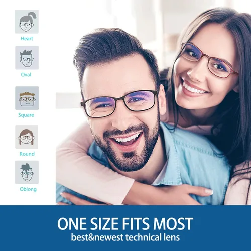 Vista 8 de AOSM Lentes de luz azul para hombres y mujeres, gafas de juego antirreflejos, protección UV400, bloqueo de luz azul para aliviar la fatiga ocular