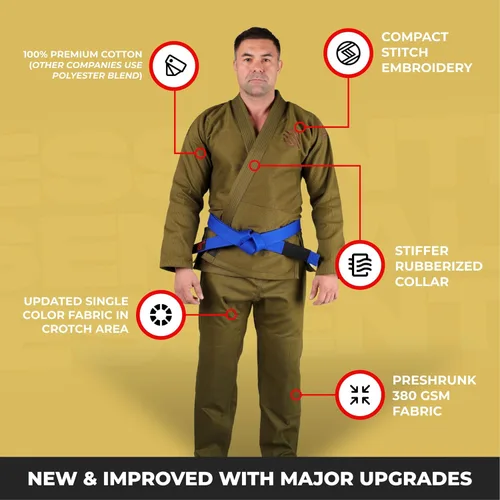 Vista 39 de Sanabul Essentials V.2 Ultra Light BJJ Jiu Jitsu Gi (ver guía especial de tallas)