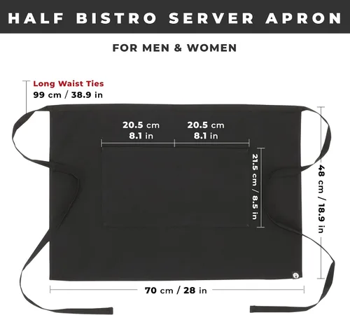Vista 5 de Chef Works Delantal unisex medio bistro para servidor