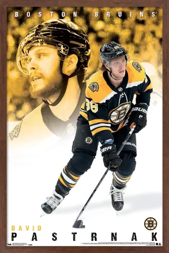 Vista 7 de Trends International NHL Boston Bruins - Póster de pared de David Pastrnák 19, 22.375 x 34 pulgadas, versión premium sin marco