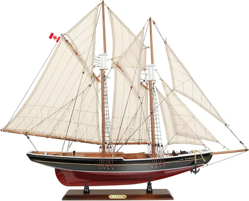 Vista 7 de SAILINGSTORY Velero de madera Modelo Barco Bluenose 1/110 Escala Réplica Pequeño