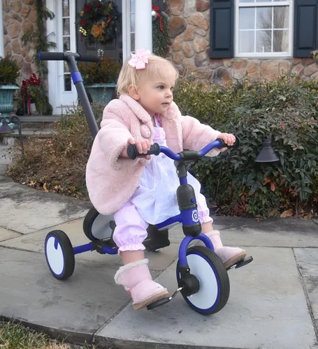 Vista 8 de besrey Triciclo para niños pequeños con rueda de repuesto, bicicleta para niños de 1 a 3 años, triciclo 5 en 1 para niños con asa de empuje