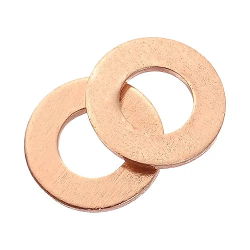 Vista 38 de uxcell Arandela plana M4, 36 piezas de arandelas planas de anillo de cobre de 8 mm DE 1 mm de espesor Junta de sello de metal para tornillos