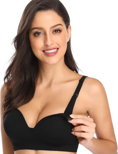 Vista 2 de Sujetador de maternidad para dormir para mujer, brasier de lactancia sin varillas, 3 Ro, paquete de 4
