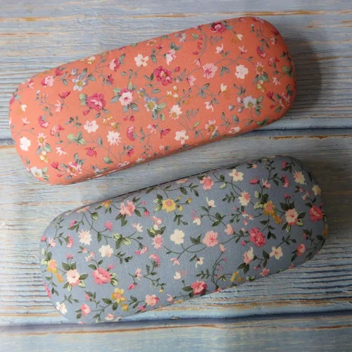 Vista 8 de DODOGA Spectacle Case Portable Hard Shell Eyeglasses Case Fabric Covered Clam Shell Style Eyeglass Case Spectacles Box