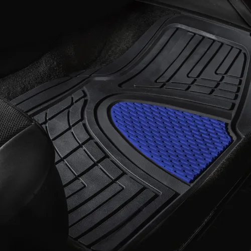 Vista 3 de Alfombrillas para piso de automóvil FH-F11322 de FH GROUP, ultrarresistentes, goma de primera calidad, recortables, Azul