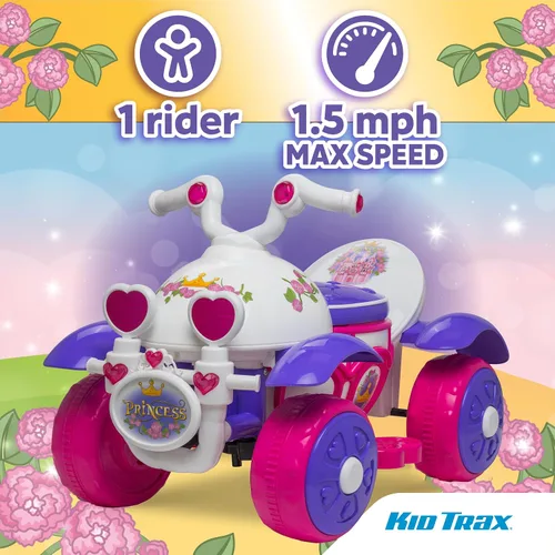 Vista 5 de Kid Trax Royal Princess 6V para niños pequeños, juguetes de montar para niños - Juguetes para niñas pequeñas, para interiores y exteriores, coche