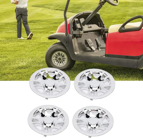 Vista 5 de Cubiertas de rueda SS para la mayoría de carritos de 8 pulgadas (juego de 4) cubiertas de rueda cromadas cubiertas de llanta para carro E Z