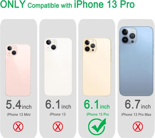 Vista 2 de Funda magnética compatible con iPhone 13 Pro, compatible con carga inalámbrica MagSafe, parte trasera transparente antiarañazos, a prueba de golpes