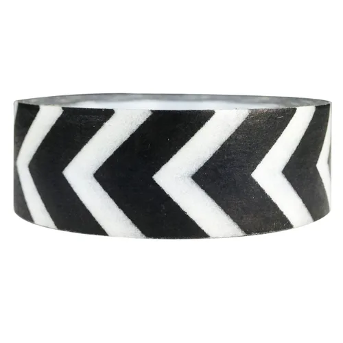 Vista 14 de Wrapables Cinta adhesiva japonesa a rayas Washi - Rayas cortas negras y multicolor