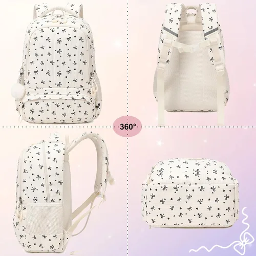 Vista 31 de Juego de mochila para niñas con diseño de unicornio, mochila escolar para niños, mochila para libros para niñas, set 3 en 1, regreso a clases