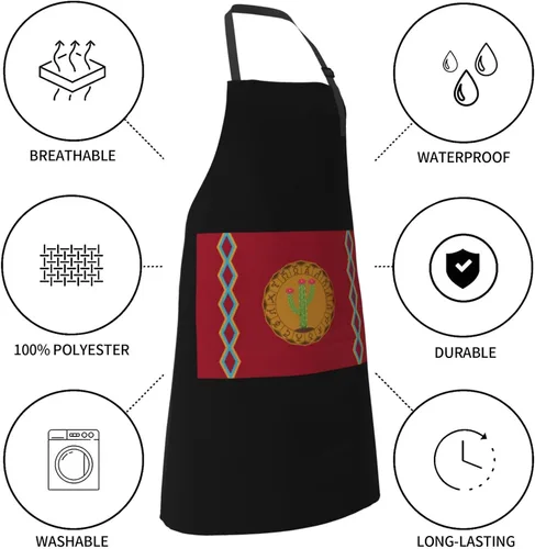 Vista 7 de Adjustable Panteera Wayuu Apron For Men Women Waterproof With Pockets Bib Kitchen Cooking Chef Restaurant Aprons