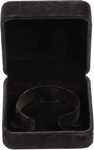 Vista 3 de Caja de regalo cuadrada de terciopelo para pulseras negro 35 x 35 x 19 pulgadas