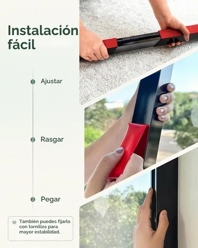 Vista 6 de Yoolax Bloqueadores de luz de aluminio ajustables para persianas de ventana, rieles laterales retráctiles, fácil de instalar, bloqueadores de luz