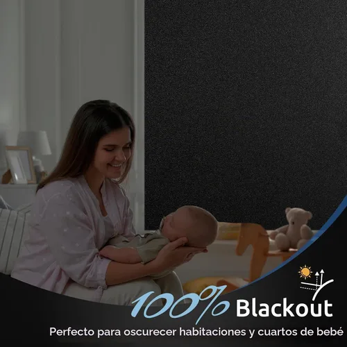 Vista 2 de rabbitgoo - Película opaca de privacidad para ventana, extraíble, bloqueo solar, revestimiento tintado para oscurecer la habitación, bloqueador