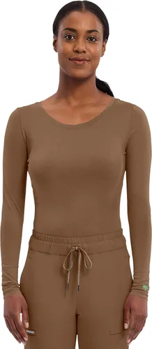 Vista 36 de Curación manos Melissa Negro playera de manga larga Peltre
