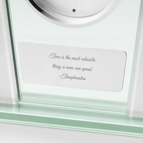 Vista 2 de THINGS REMEMBERED Reloj de cristal moderno grabado (personalización gratuita)