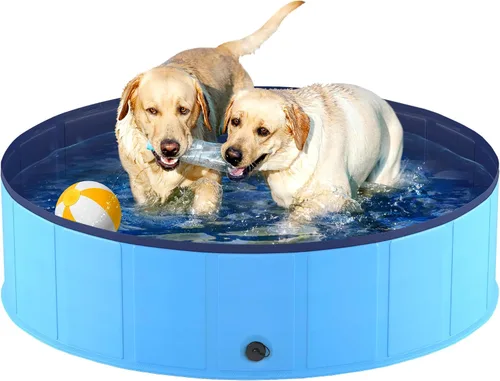 Vista 9 de Niubya Piscina plegable para perros, piscina plegable de plástico