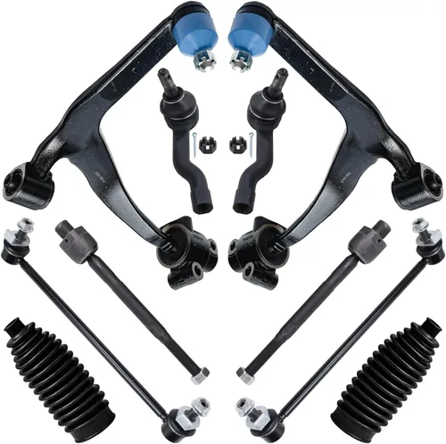 Vista 226 de Detroit Axle - Kit de suspensión delantera de 10 piezas para Chevrolet Trailblazer GMC Envoy 2004-2007 2005 2006 Soportes de brazo de control