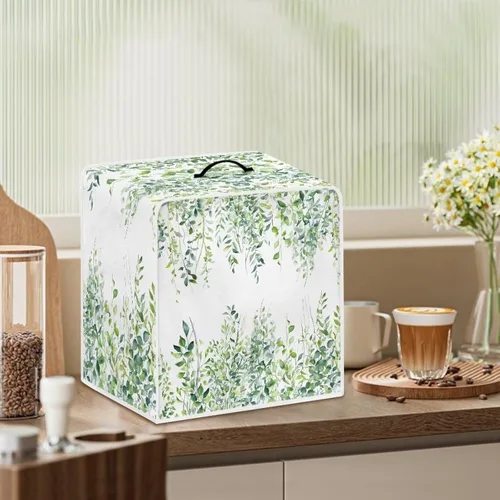 Vista 57 de Funda para cafetera, poliéster, azul, se adapta a la mayoría de máquinas de café estándar, protector resistente al polvo, huellas dactilares Playa