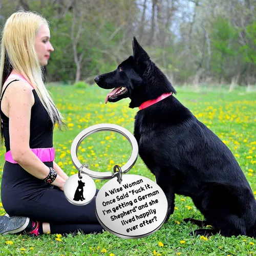 Vista 7 de TGBJE Regalo de pastor alemán, A Wise Women Getting a German Shepherd She Lived Happily Ever After German Shepherd MomDad Gift