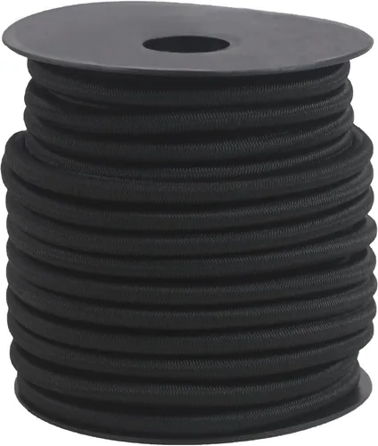 Vista 14 de Cordón elástico delgado negro de 2mm para hacer pulseras, cuerda elástica redonda de 129 pies, cordón para cuentas Pony, hilo elástico