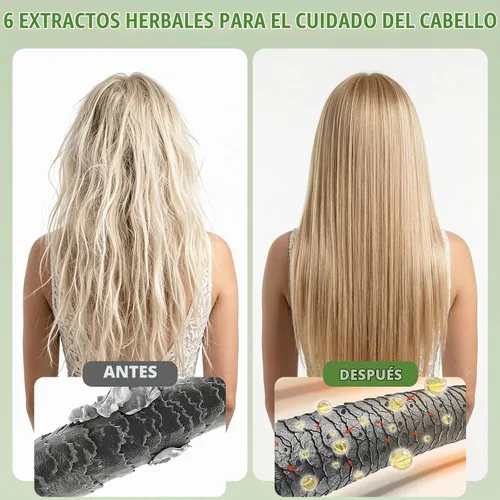 Vista 6 de Champú rubio claro del tinte para el cabello para la cobertura de canas con aceite de argán y ginseng, sin amoníaco ni parabenos, color natural
