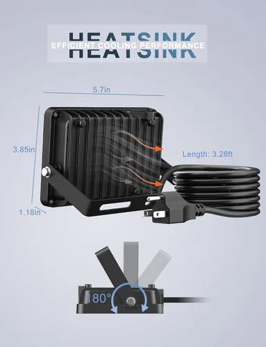 Vista 7 de Luz de inundación LED para exteriores, 500 W, equivalente a 50 W, RGBW de 50 W, reflectores para exteriores con control remoto, iluminación