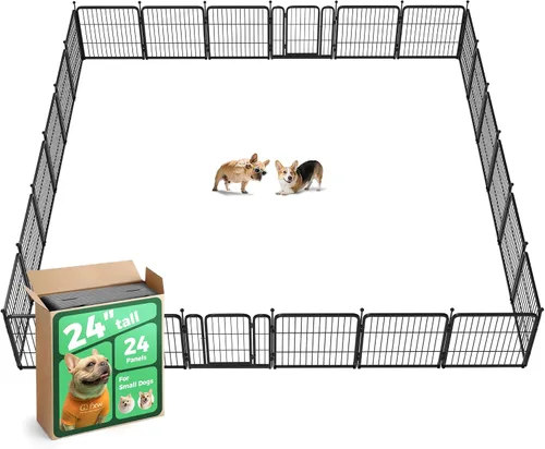 Vista 25 de FXW Rollick - Corralito para perros para patio, campamento con casa rodante, patentado, 24 pulgadas, 2 paneles Fácil instalación, resistente