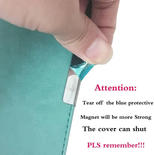 Vista 4 de Funda protectora de piel para Kindle Voyage con función de apagado y encendido automático para Amazon Kindle Voyage (2014) (azul cielo)