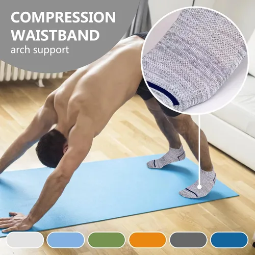 Vista 7 de Calcetines de yoga, antideslizantes, antideslizantes, con gel de agarre para el hogar, hospital, yoga, pilates, barras, ancianos