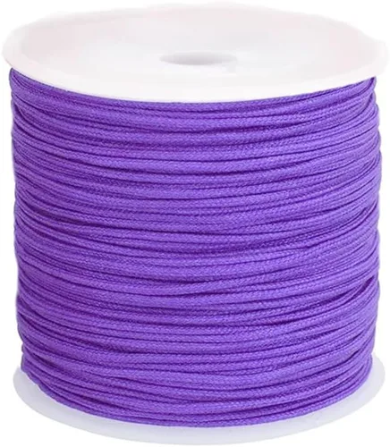 Vista 31 de Cordón de nailon de 0.020 in, hilo de ajuste para nudos chinos, collares, joyería, macramé, cuentas, pulseras de 150 yardas (negro)