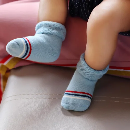 Vista 7 de RATIVE Baby Socks Soft Terry Turn Cuff For Newborns (0-6 Months)