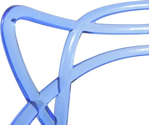 Vista 5 de LeisureMod Milan - Silla moderna con diseño de alambre (juego de 2), color azul