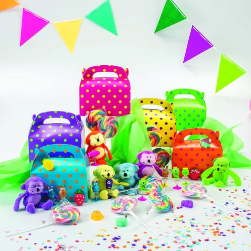 Vista 4 de Fun Express Monos felices de neón brillante de 5 1/2 pulgadas, 12 unidades, ideal para cumpleaños, escuela, oficina médica y odontológica