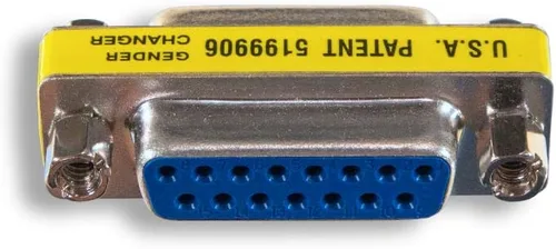 Vista 4 de Cablelera ZAGA1677FF DB15 hembra a DB15 hembra Mini cambiador de género (paquete de 2)