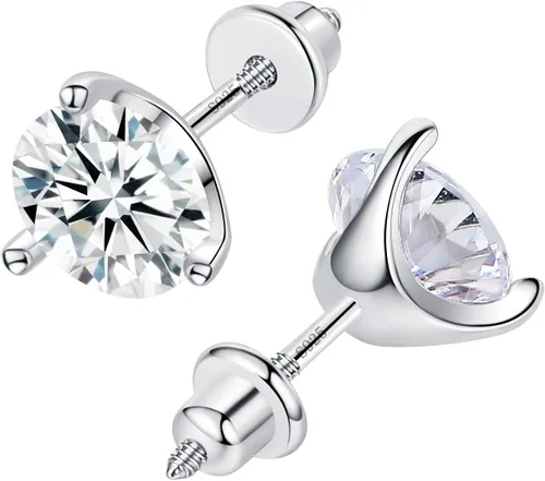 Vista 8 de Diamond Stud Earrings for Women Men Gifts for Wife Soulmate Mom Girlfriend Moissanite Earrings 0.8CT-4Ct Anniversary Jewelry Present for Wife