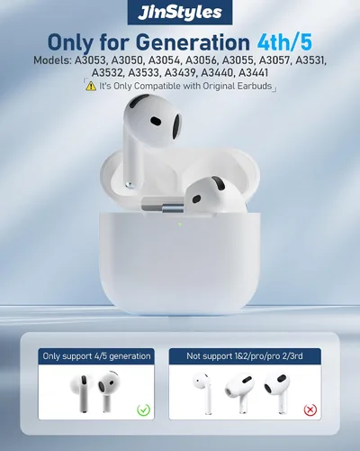Vista 2 de Funda de carga de repuesto compatible con AirPods 4/5, cargador inalámbrico USB-C con botón de sincronización de emparejamiento Bluetooth, batería