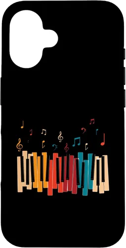 Vista 31 de iPhone 11 Pro Notas de Música Teclado Colorido Piano Case