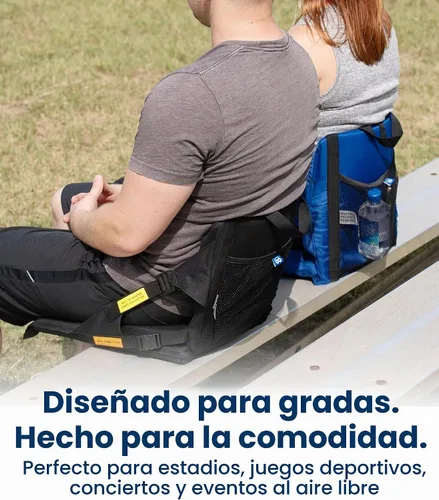 Vista 9 de Everlasting Comfort Asientos de estadio con soporte de respaldo, sillas ajustables de espuma viscoelástica con respaldo y cojín, portátil, cojín