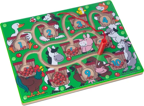 Vista 4 de Laberinto con varita magnética Melissa & Doug. Actividad con rompecabezas de madera