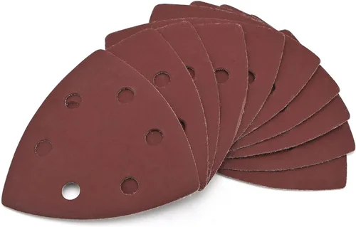 Vista 15 de Utoolmart Papel de lija para detalles, papel de lija triangular, almohadillas de lijado de gancho y bucle, multiherramienta oscilante triangular, 15