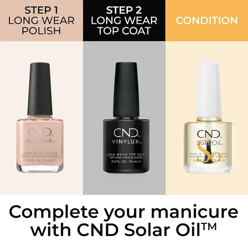 Vista 5 de CND Vinylux - Esmalte de uñas rosa de larga duración, color resistente al brillo y al astillado, 0.5 onzas líquidas